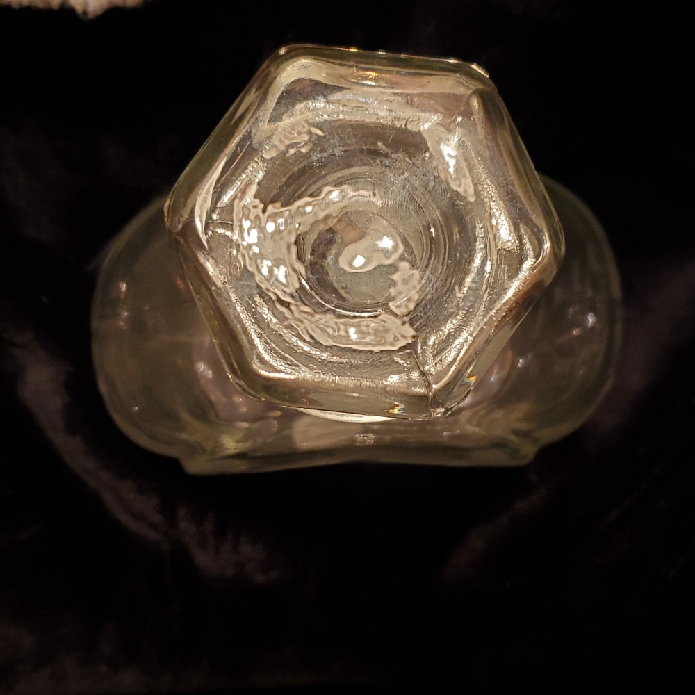 Etched Flower Whisky Whiskey Liquor Vintage Decanter 8.75"h - Picture 3 of 9
